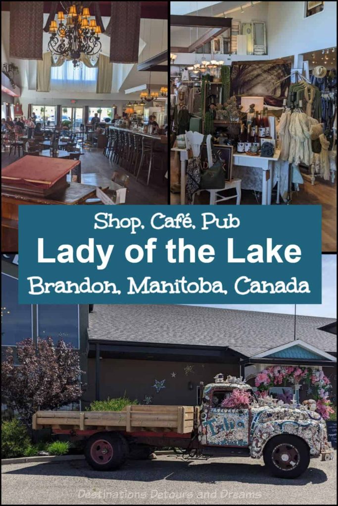 Lady of the Lake in Brandon, Manitoba, Canada: shop, café, pub