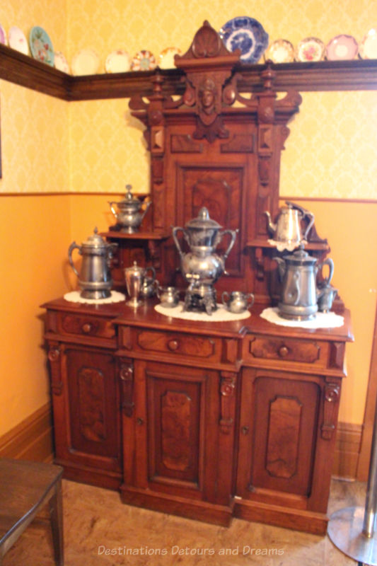 Antique sideboard in a house museum