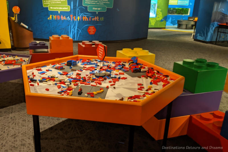 Area for building with LEGO in a science museum