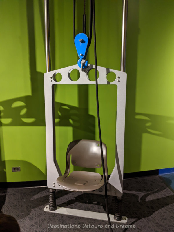 Pulley chair in a science museum