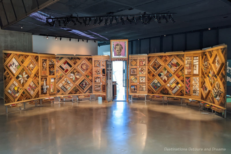 The Witness Blanket - Large-scale art installation features items reclaimed from residential schools set into wooden panels