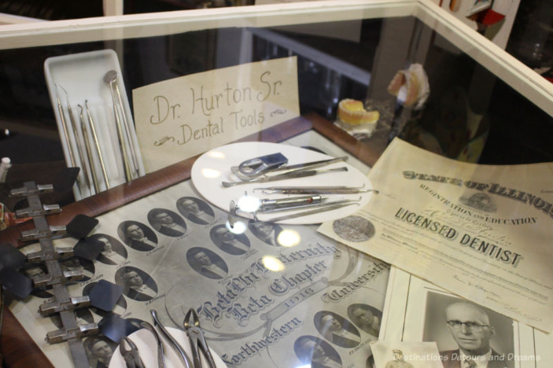 Sipiweske Museum Dental Tools Museum display of early 20th century dental tools