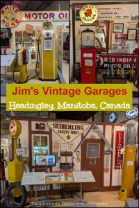 A seasonally-open museum in Headingley, Manitoba, Canada highlights the petroleum industry and vintage garages