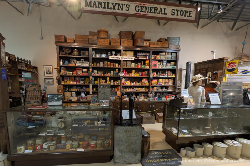 Museum exhibit of an old general store
