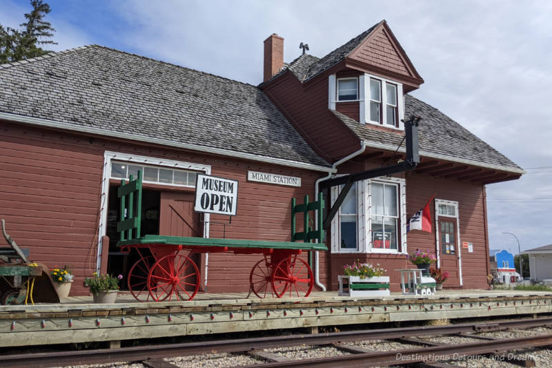 Former wooden country railway station turned into a museum