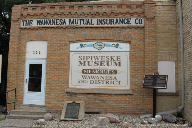 Brick one-story building once an insurance office now a museum