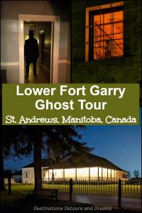Seasonal ghost tour at Lower Fort Garry, a former Hudson's Bay Company post at St. Andrews, Manitoba, Canada